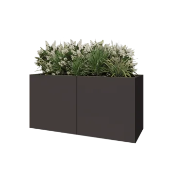 Steel planter XXL - Rectangle - 160 x 60 x 80 cm - Other RAL colour - With bottom plate