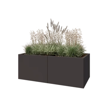 Steel planter XXL - Rectangle - 160 x 80 x 60 cm - Other RAL colour - Without bottom plate