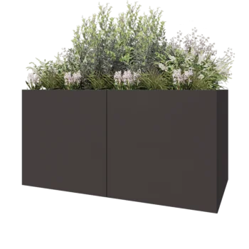 Steel planter XXL - Rectangle - 200 x 100 x 100 cm - Other RAL colour - Without bottom plate