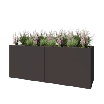 Steel planter XXL - Rectangle - 200 x 60 x 80 cm - Other RAL colour - Without bottom plate