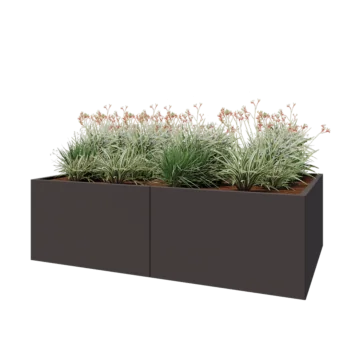 Steel planter XXL - Rectangle - 200 x 80 x 60 cm - Other RAL colour - Without bottom plate