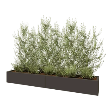 Steel planter XXL - Rectangle - 240 x 40 x 30 cm - RAL7016 matt (anthracite grey) - Without bottom plate