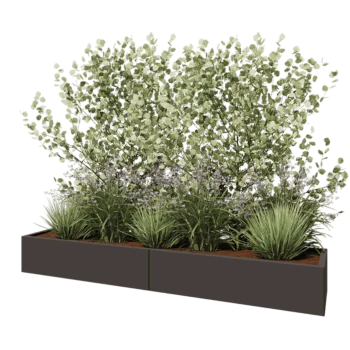 Steel planter XXL - Rectangle - 240 x 50 x 30 cm - RAL7016 matt (anthracite grey) - Without bottom plate