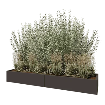 Steel planter XXL - Rectangle - 240 x 60 x 30 cm - RAL7016 matt (anthracite grey) - Without bottom plate