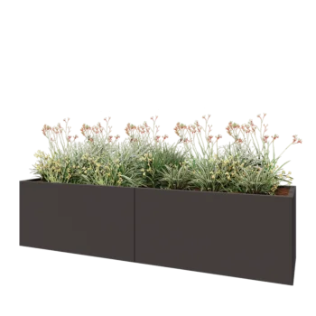 Steel planter XXL - Rectangle - 240 x 60 x 60 cm - RAL7016 matt (anthracite grey) - Without bottom plate