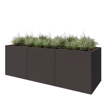 Steel planter XXL - Rectangle - 300 x 100 x 100 cm - Other RAL colour - Without bottom plate