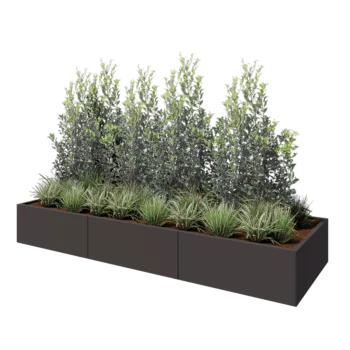 Steel planter XXL - Rectangle - 300 x 100 x 40 cm - Other RAL colour - Without bottom plate