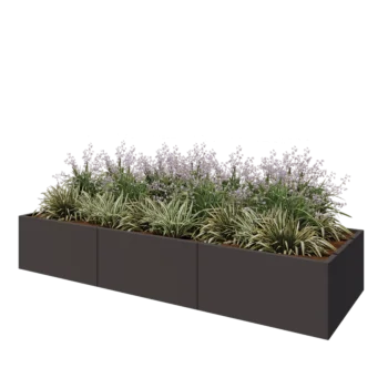 Steel planter XXL - Rectangle - 300 x 100 x 50 cm - Other RAL colour - Without bottom plate