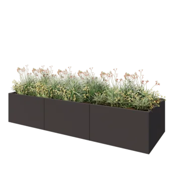 Steel planter XXL - Rectangle - 300 x 100 x 60 cm - Other RAL colour - Without bottom plate