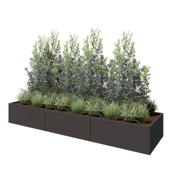 Steel planter XXL - Rectangle - 300 x 80 x 40 cm - Other RAL colour - Without bottom plate