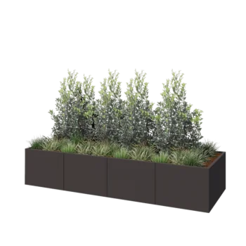 Steel planter XXL - Rectangle - 320 x 100 x 60 cm - Other RAL colour - Without bottom plate