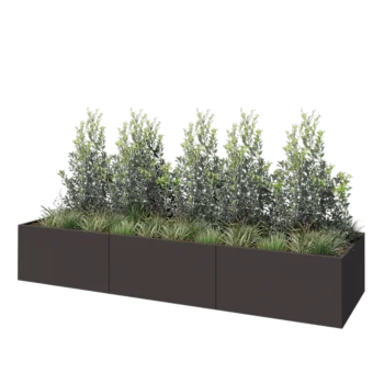 Steel planter XXL - Rectangle - 360 x 100 x 60 cm - Other RAL colour - Without bottom plate