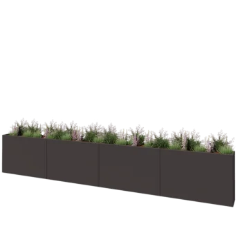 Steel planter XXL - Rectangle - 480 x 30 x 80 cm - Other RAL colour - Without bottom plate