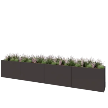 Steel planter XXL - Rectangle - 480 x 50 x 80 cm - Other RAL colour - Without bottom plate