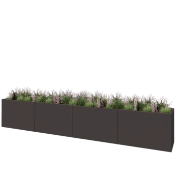 Steel planter XXL - Rectangle - 480 x 60 x 80 cm - Other RAL colour - Without bottom plate