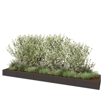 Steel planter XXL - Rectangle - 500 x 100 x 30 cm - RAL7016 matt (anthracite grey) - Without bottom plate