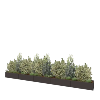 Steel planter XXL - Rectangle - 500 x 40 x 30 cm - Other RAL colour - With bottom plate