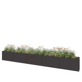 Steel planter XXL - Rectangle - 500 x 40 x 60 cm - RAL7016 matt (anthracite grey) - Without bottom plate