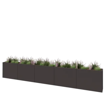 Steel planter XXL - Rectangle - 500 x 40 x 80 cm - RAL7016 matt (anthracite grey) - Without bottom plate