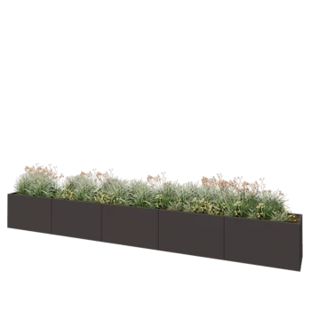 Steel planter XXL - Rectangle - 500 x 50 x 60 cm - RAL7016 matt (anthracite grey) - Without bottom plate