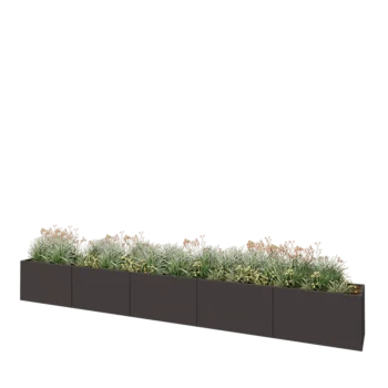 Steel planter XXL - Rectangle - 500 x 50 x 60 cm - Other RAL colour - Without bottom plate