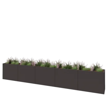 Steel planter XXL - Rectangle - 500 x 50 x 80 cm - RAL7016 matt (anthracite grey) - Without bottom plate