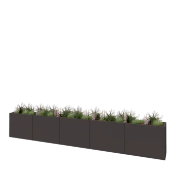 Steel planter XXL - Rectangle - 500 x 50 x 80 cm - Other RAL colour - Without bottom plate