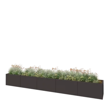 Steel planter XXL - Rectangle - 500 x 60 x 60 cm - Other RAL colour - Without bottom plate