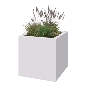 Fibreglass planter - Square - 70 x 70 x 70 cm - RAL9010 matt (white) - With bottom