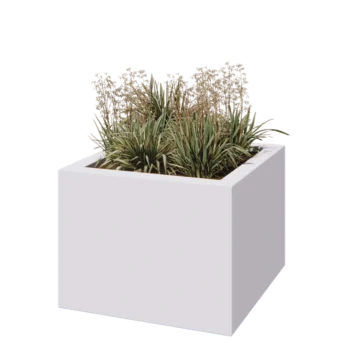 Fibreglass planter - Square - 80 x 80 x 60 cm - RAL9010 matt (white) - With bottom