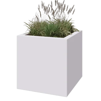 Fibreglass planter - Square - 80 x 80 x 80 cm - RAL9010 matt (white) - With bottom