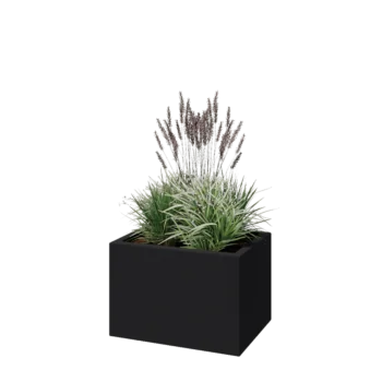 Fibreglass planter - Rectangle - 60 x 40 x 40 cm - RAL7021 matt (black grey) - With bottom