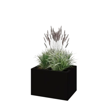 Fibreglass planter - Rectangle - 60 x 40 x 40 cm - RAL9005 matt (black) - With bottom