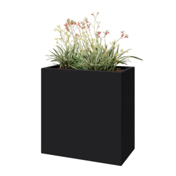 Fibreglass planter - Rectangle - 80 x 40 x 80 cm - RAL7021 matt (black grey) - With bottom