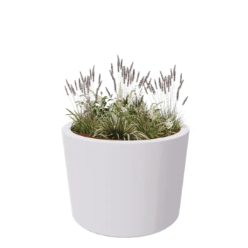Fibreglass planter - Cone - Ø 120 x 80 cm - RAL9010 matt (white) - With bottom