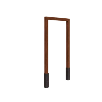 Corten steel pergola - Straight - 150 x 230 cm - With concrete base