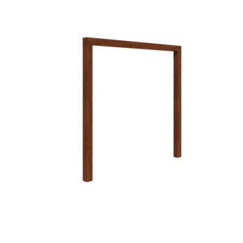 Corten steel pergola - Straight - 250 x 230 cm - Without concrete base