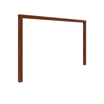 Corten steel pergola - Straight - 400 x 230 cm - Without concrete base