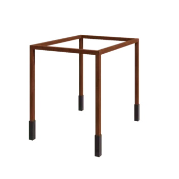 Corten steel pergola - Rectangle - 324 x 250 x 230 cm - With concrete base