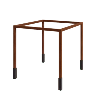 Corten steel pergola - Square - 324 x 300 x 230 cm - With concrete base