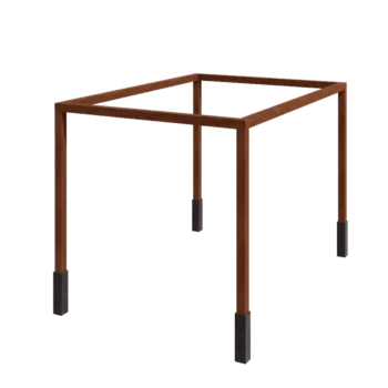 Corten steel pergola - Rectangle - 424 x 300 x 230 cm - With concrete base