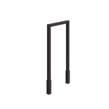 Steel pergola - Straight - 150 x 230 cm - RAL7016 matt (anthracite grey) - With concrete base