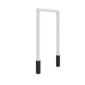 Steel pergola - Straight - 150 x 230 cm - RAL9005 matt (white) - With concrete base