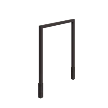 Steel pergola - Straight - 250 x 230 cm - RAL7016 matt (anthracite grey) - With concrete base