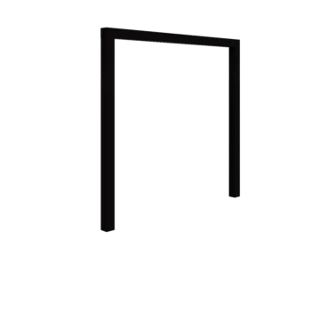 Steel pergola - Straight - 250 x 230 cm - RAL9005 matt (black) - Without concrete base