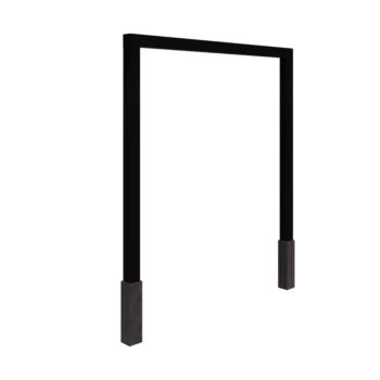 Steel pergola - Straight - 250 x 230 cm - RAL9005 matt (black) - With concrete base