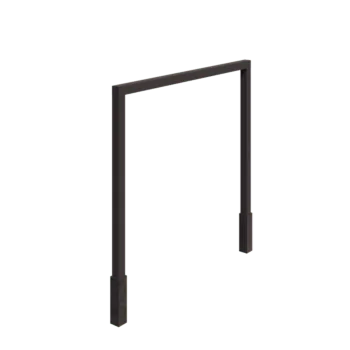 Steel pergola - Straight - 300 x 230 cm - RAL7016 matt (anthracite grey) - With concrete base
