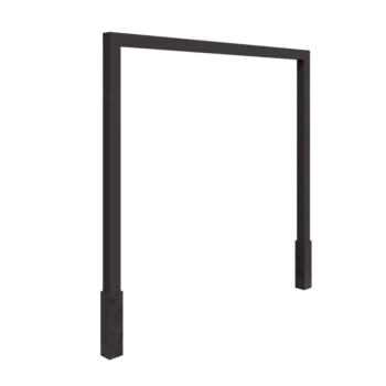 Steel pergola - Straight - 300 x 230 cm - Other RAL colour - With concrete base