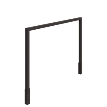 Steel pergola - Straight - 400 x 230 cm - RAL7016 matt (anthracite grey) - With concrete base