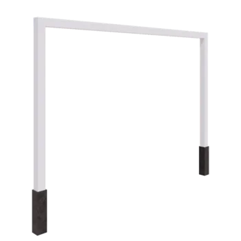 Steel pergola - Straight - 400 x 230 cm - RAL9005 matt (white) - With concrete base